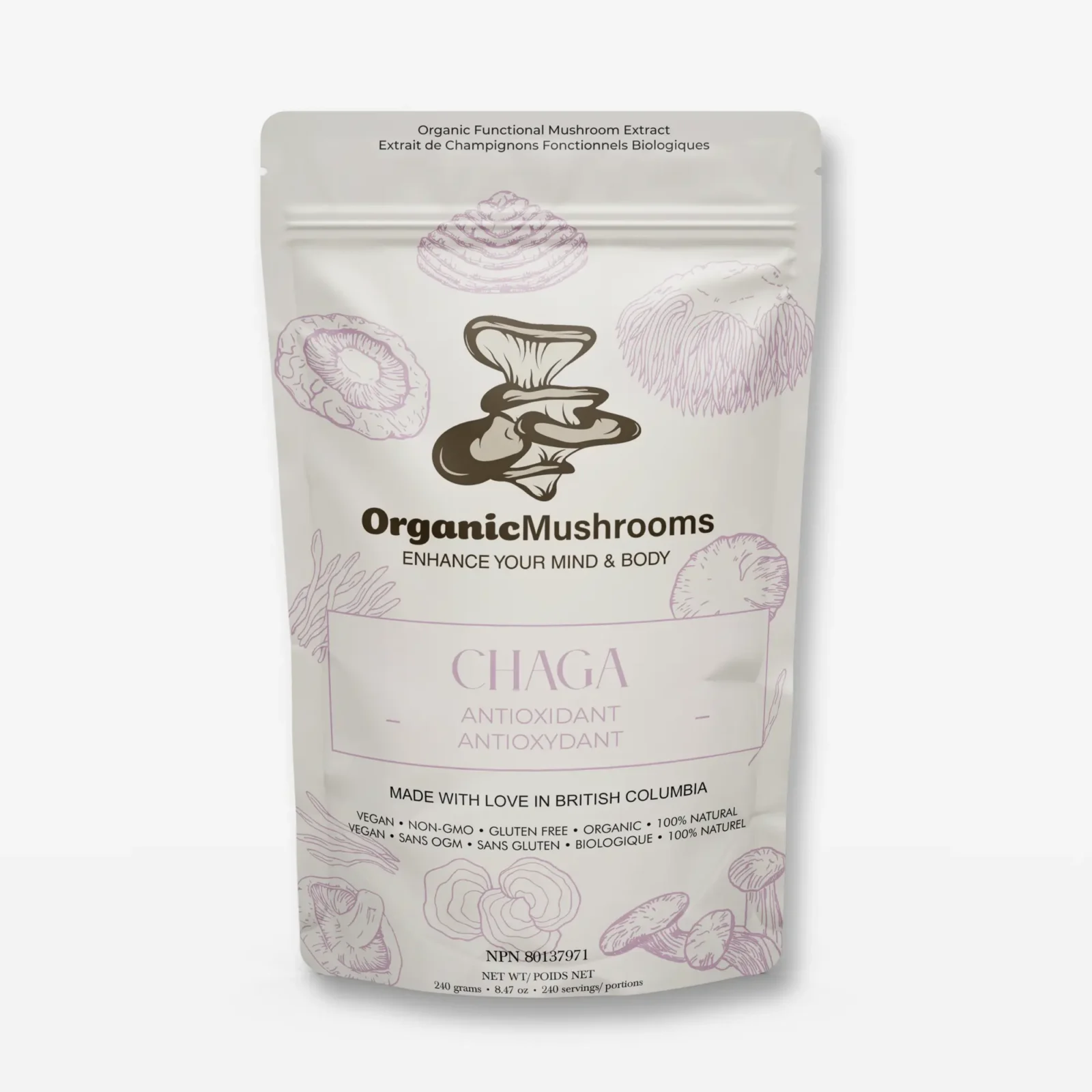 Chaga Mushroom Extract Powder | Organic Mushrooms